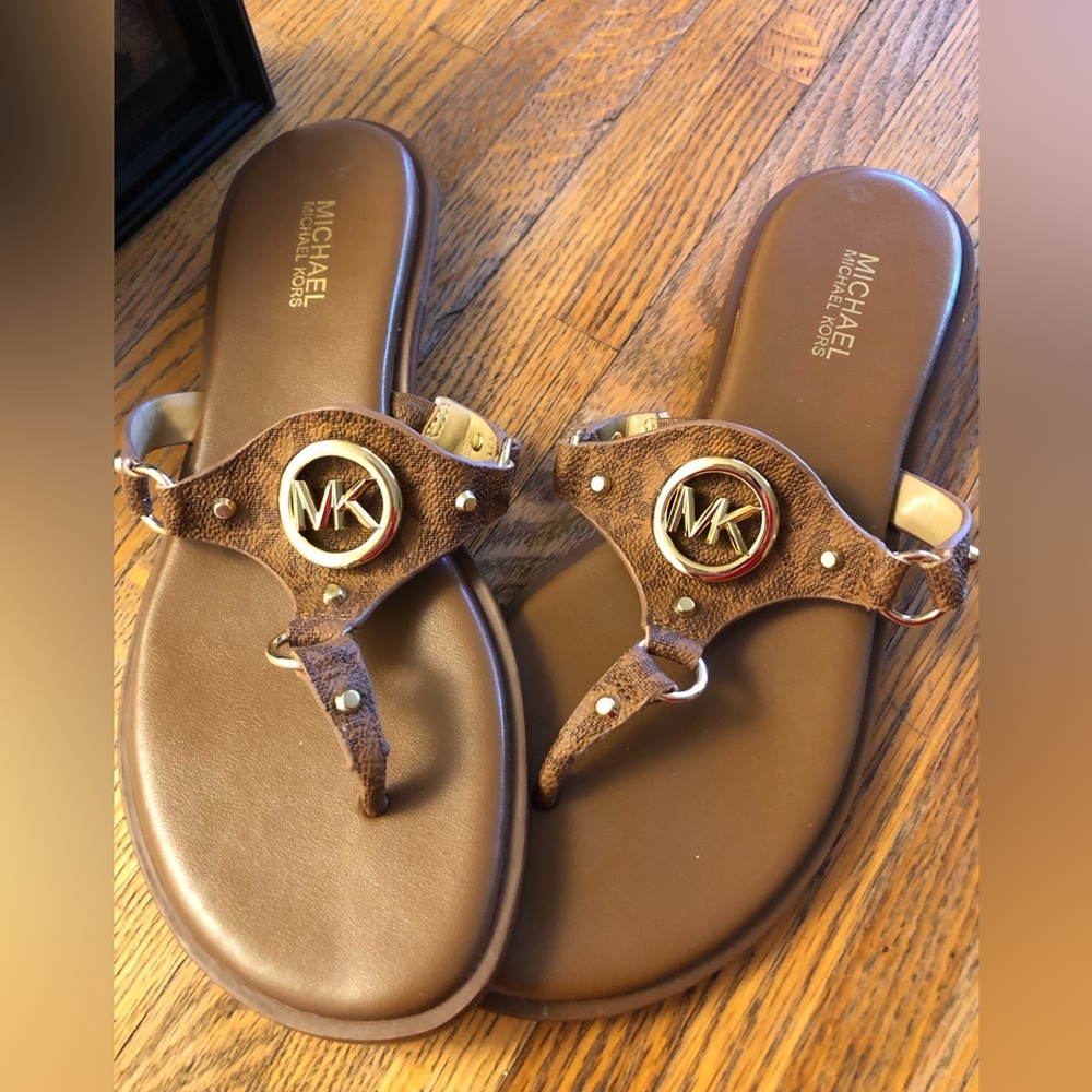 Brand new Micheal Kors brown sandals